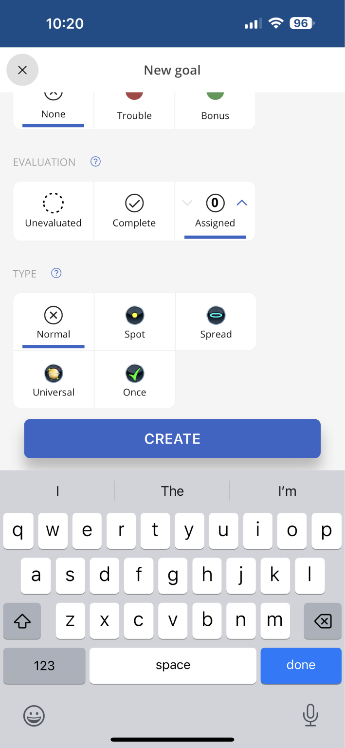 Assign Goals - MetaPractice Teacher